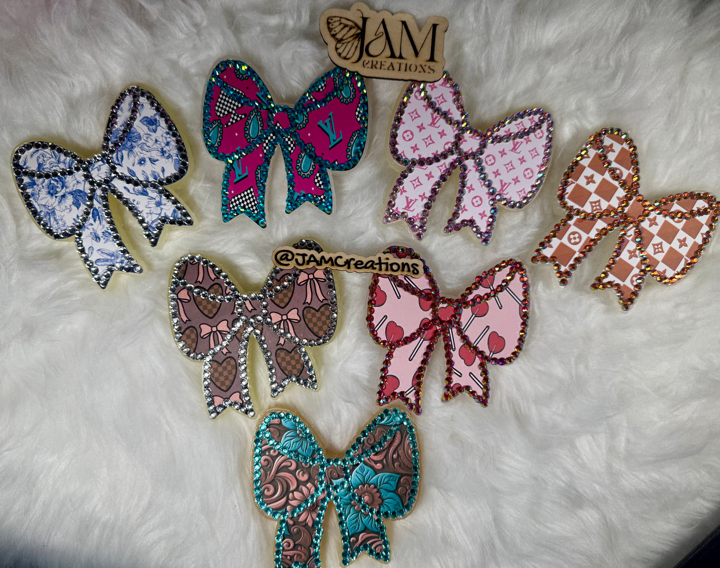 Lux & Limitless Custom Bow Car Freshie Handmade • Scented Aroma Beads • Choose Your Theme