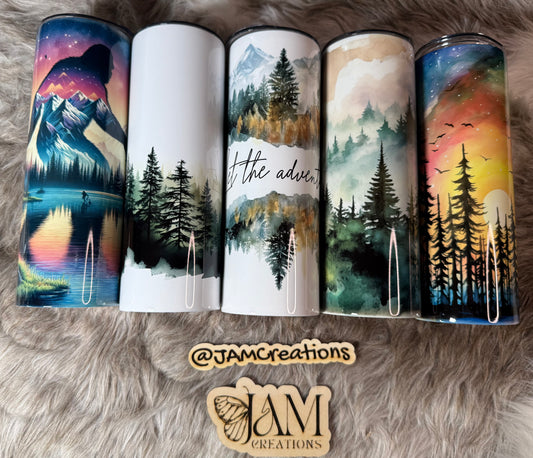 20oz Sublimation Stainless Steel Tumblers PNW Themed