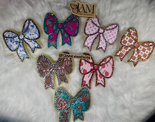 Lux & Limitless Custom Bow Car Freshie Handmade • Scented Aroma Beads • Choose Your Theme